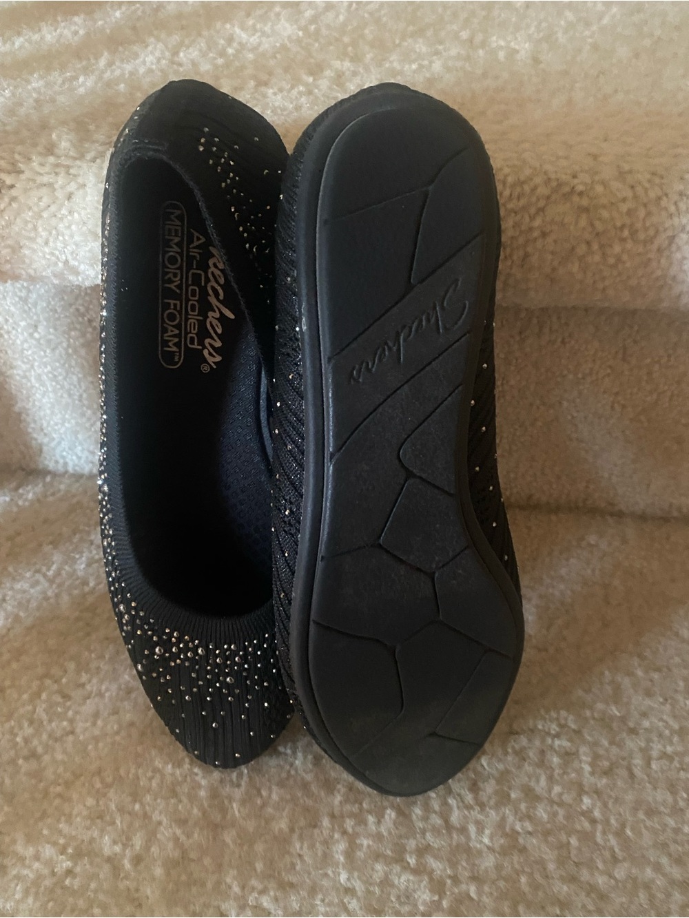 Skechers Black Embellished Slip-On Ballet Flats - Picture 4 of 4